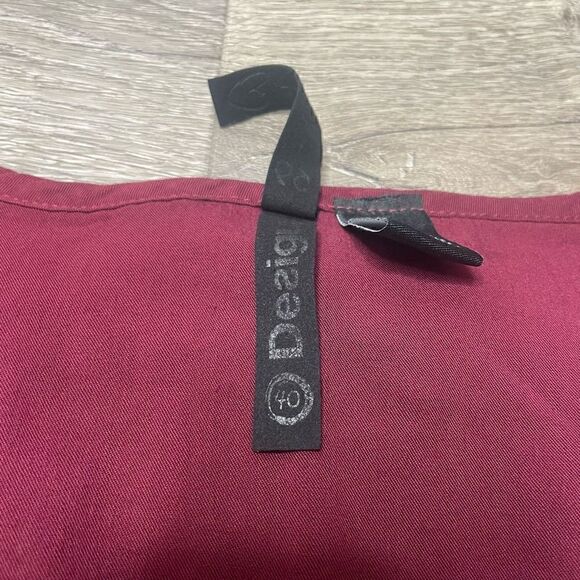 Desigual Dress 3/4 Sleeve Viscose Red Burgundy Zip Pockets Size 40 Medium - Picture 5 of 13